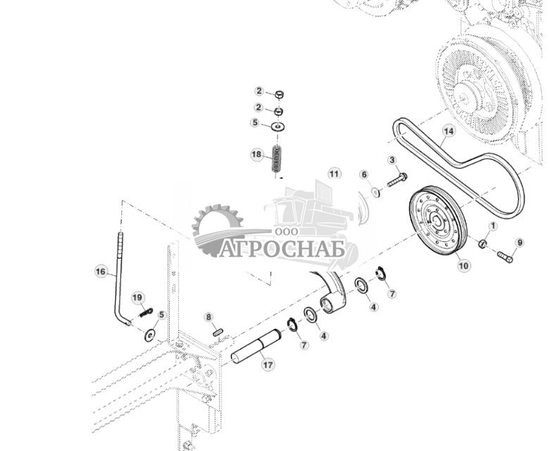 Рычаги промежуточного вала вращающегося решета - ST822265 1164.jpg